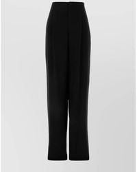 Saint Laurent - Silk Wide-Leg Trousers - Lyst