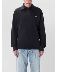Acne Studios - Organic Cotton Half Zip Funnel Sweatshirt - Lyst
