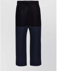 Thom Browne - Cotton Panelled Straight-Leg Trousers - Lyst