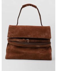 Moschino - Shoulder Bag Suede Finish Belt Detail - Lyst