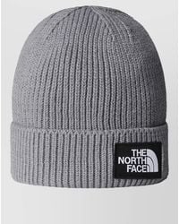 The North Face - Wool Beanie Ribbed Texture Folded Cuff - Lyst