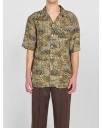 Saint Laurent - Printed Viscose Short-Sleeve Bowling Shirt - Lyst