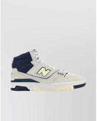 New Balance - High-Top Leather And Suede Sneakers - Lyst