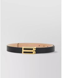 Victoria Beckham - Leather Belt With Adjustable Length And-Tone Buckle - Lyst