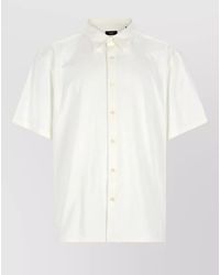 Theory - Straight Shirt Top Pointed Collar Short Sleeves - Lyst