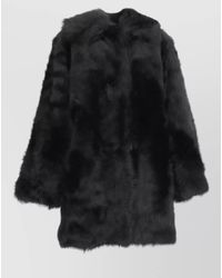 LA ROSE - Long Sleeve Faux Fur Coat Soft Texture - Lyst