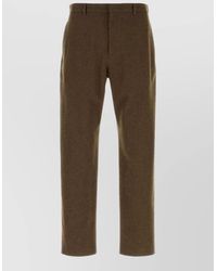 Jil Sander - Tailored Felt Pants Belt Loops Buttoned Pockets - Lyst