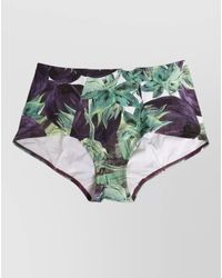 Dolce & Gabbana - Floral-Print High-Waist Bikini Briefs - Lyst