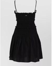 Michael Kors - Dress Smocked Bodice Flared Skirt Straps - Lyst