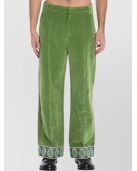 Valentino Garavani - Jacquard-Hem Wide-Leg Trousers - Lyst