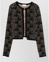 Elisabetta Franchi - Lace Knit Cropped Cardigan - Lyst