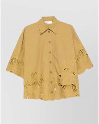 Zimmermann - Mahon Shirt Short Sleeves Embroidery Beads - Lyst