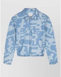 Arte' - Denim Jacket Allover Pattern Elastic Hem - Lyst