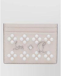 Christian Louboutin - Kios Card Holder Grained Calfskin Spikes - Lyst