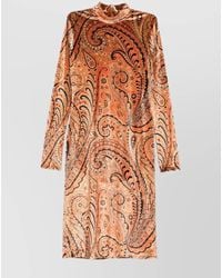 Etro - Paisley Print Midi Dress - Lyst