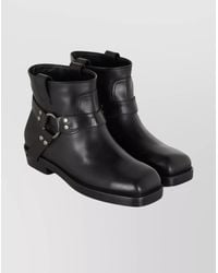 Balmain - Leather Slip-On Ankle Boots - Lyst