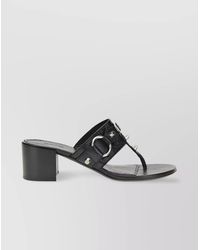 Balenciaga - City Tong Leather Heeled Sandals - Lyst