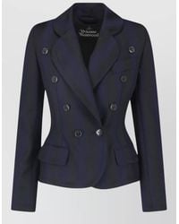 Vivienne Westwood - Virgin Wool Striped Double-Breasted Blazer - Lyst