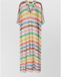 Missoni - V Neck Maxi Beach Cover Up Kaftan - Lyst