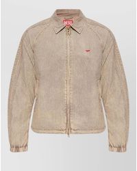 DIESEL - Nylon Jacket Shirt Collar Long Sleeves - Lyst