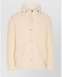 Herno - Knit Bomber With Ribbed Texture And Hooded Design - Lyst