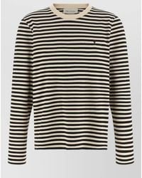 Ami Paris - Striped Long-Sleeve T-Shirt - Lyst