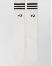 Y-3 - Cotton Blend Socks Ribbed Cuffs Striped - Lyst