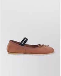 Miu Miu - Satin Ballerina Shoes - Lyst