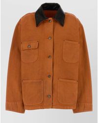 Prada - Denim Jacket Long Sleeves Patch Pockets Collar - Lyst