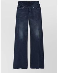 Balenciaga - Denim Low-Rise Wide-Leg Jeans - Lyst