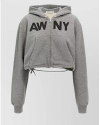 Alexander Wang - Cropped Hoodie With Hood And Pockets - Lyst