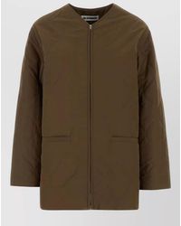 Jil Sander - Polyester Jacket Long Sleeves Quilted Design - Lyst