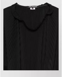 Junya Watanabe - Pleated Ruffled Sleeveless Draped Blouse - Lyst