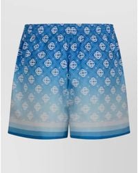 CASABLANCA - Silk Mid Length Gradient Diamond Monogram Shorts - Lyst