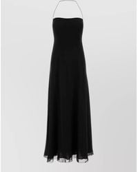 The Row - Crepe Javier Dress Halter Neckline Floor Length - Lyst