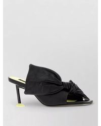 Givenchy - Boudoir Leather Mules Knotted Detail Peep Toe - Lyst