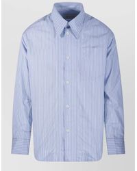 Ami Paris - Cotton Long-Sleeve Wide Shirt - Lyst