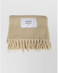 Maison Kitsuné - Baby Alpaca Wool Fringed Scarf - Lyst