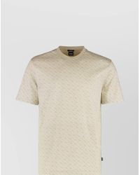 BOSS - Cotton Jacquard Regular-Fit Short-Sleeve T-Shirt - Lyst