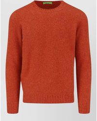 Drumohr - Crew Neck Straight Cut Sweater Long Sleeves Ribbed - Lyst