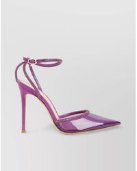 Gianvito Rossi - Suede Leather Strass Sandals - Lyst