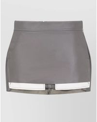 Rick Owens - Leather Asymmetric Mini Skirt - Lyst