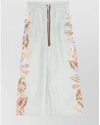 Zimmermann - Silk Floral-Print Wide-Leg Trousers - Lyst