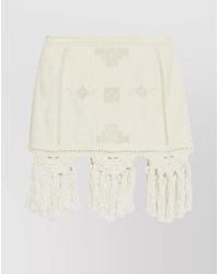 Isabel Marant - Cotton Macramé Fringe Mini Skirt - Lyst