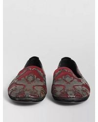 Dolce & Gabbana - Jacquard Leather Slippers - Lyst