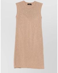 Fabiana Filippi - Open-Knit Sleeveless Knee-Length Dress - Lyst