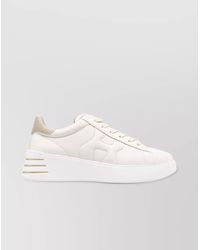Hogan - Leather Glitter-Detail Low-Top Sneakers - Lyst