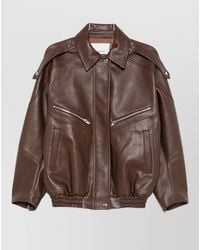 Frankie Shop - Faux Leather Oversized Bomber Jacket - Lyst