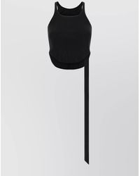 Rick Owens - Tank Top With Asymmetric Hem And Scoop Neck - Lyst