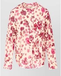 Isabel Marant - Silk Floral Print Long Sleeve Shirt - Lyst